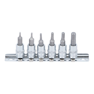 BGS Bit-Einsatz-Satz Antrieb Innenvierkant 6,3 mm (1/4 Zoll) Innensechskant 1,5 - 6 mm 6 teilig