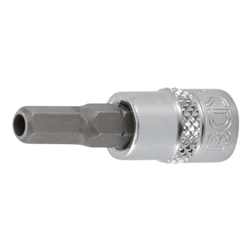 BGS Bit-Einsatz-Satz Antrieb Innenvierkant 6,3 mm (1/4 Zoll) Innensechskant mit Bohrung 2 - 7 mm 8 teilig