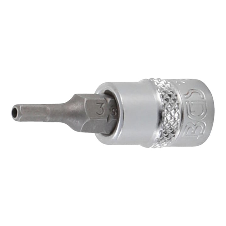 BGS Bit-Einsatz-Satz Antrieb Innenvierkant 6,3 mm (1/4 Zoll) Innensechskant mit Bohrung 2 - 7 mm 8 teilig