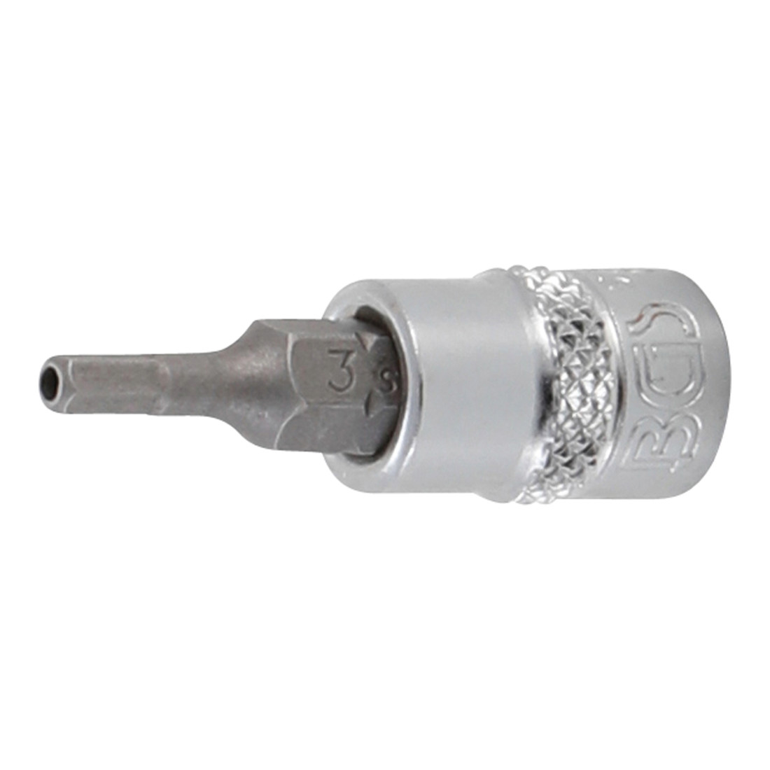 BGS Bit-Einsatz-Satz Antrieb Innenvierkant 6,3 mm (1/4 Zoll) Innensechskant mit Bohrung 2 - 7 mm 8 teilig