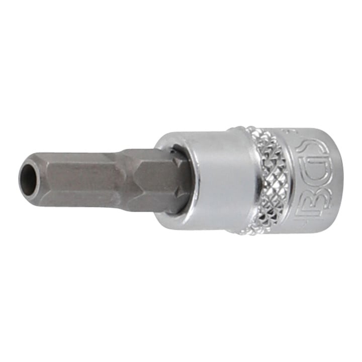 BGS Bit-Einsatz-Satz Antrieb Innenvierkant 6,3 mm (1/4 Zoll) Innensechskant mit Bohrung 2 - 7 mm 8 teilig