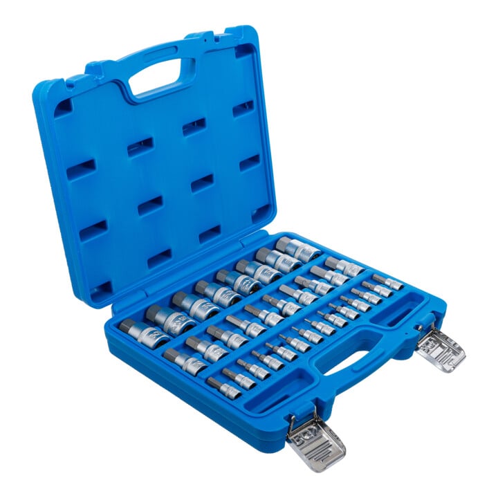 BGS Bit-Einsatz-Satz Innensechskant 2 - 19 mm / 1/4" - 9/16" Metrisch und Zollgrößen 32-tlg.