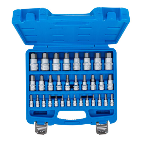 BGS Bit-Einsatz-Satz Innensechskant 2 - 19 mm / 1/4" - 9/16" Metrisch und Zollgrößen 32-tlg.