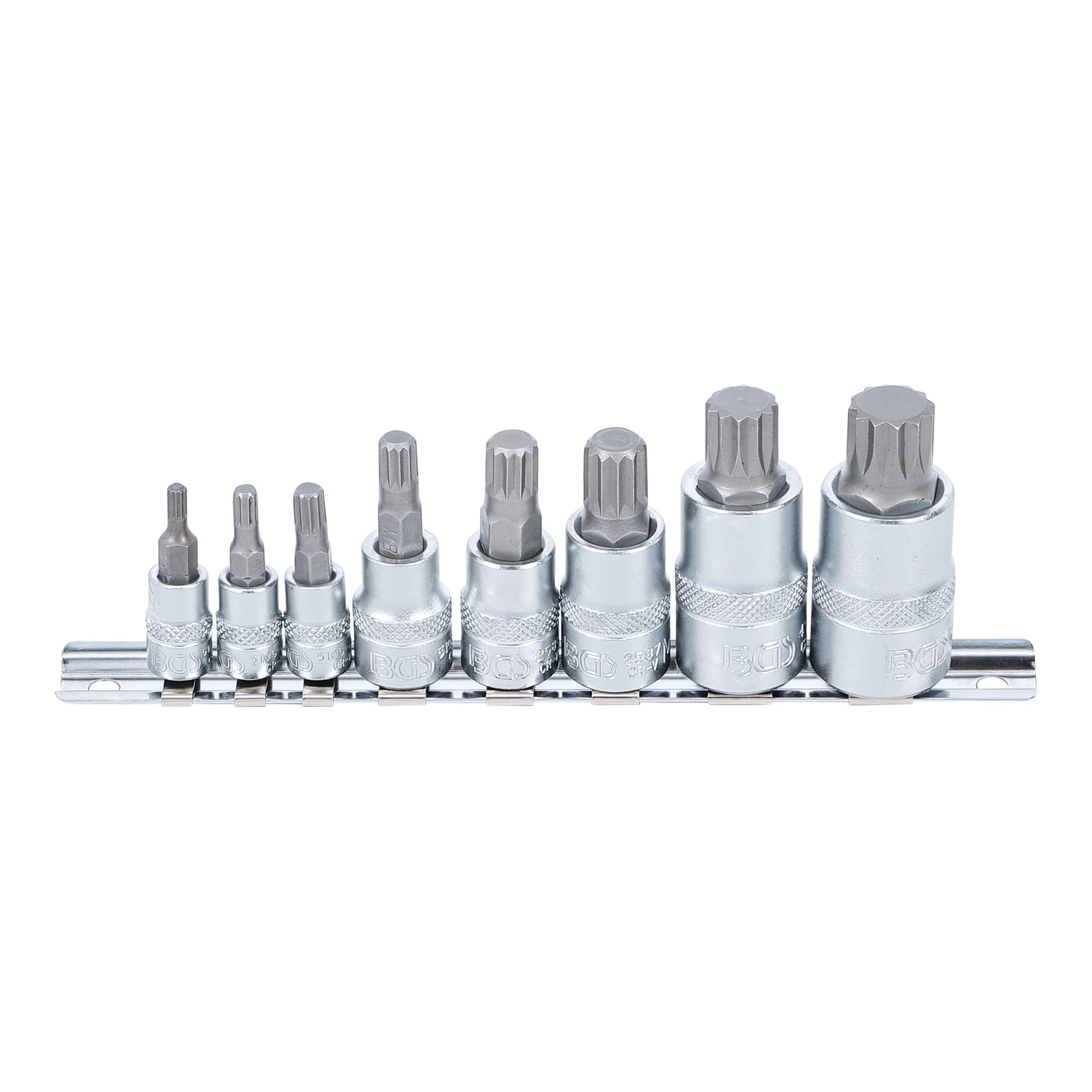 BGS Bit-Einsatz-Satz Innenvielzahn (für XZN) M4 - M16 8-tlg. ; BGS technic