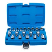 BGS Bit-Einsatz-/Steckschlüssel-Einsatz-Satz Antrieb Innenvierkant 12,5 mm E-Profil / T-Profil (für TX) 19-tlg.