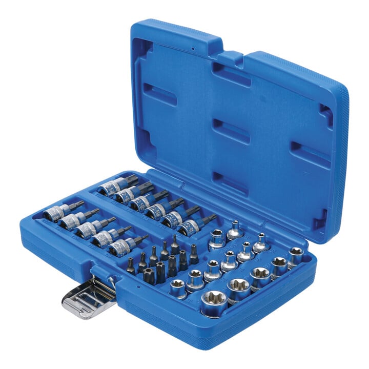 BGS Bit- en doppenset 10 mm T-profiel (voor TX) 34 dlg.