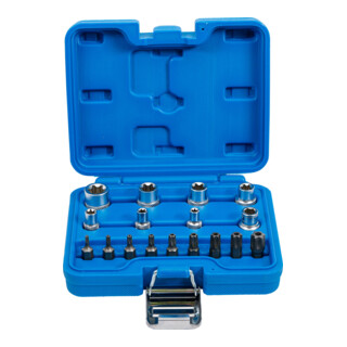 BGS Bit- en doppenset E-profiel / T-profiel (voor TX) 17 delig