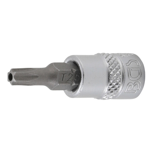 BGS bit insteek vierkantaandrijving 6,3 mm (1/4") T-profiel (voor Torx) met gat