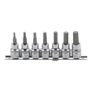 BGS Bit insteekset 10 mm (3/8 inch) inbus 1/8 inch - 3/8 inch inch maten, 7 delig.