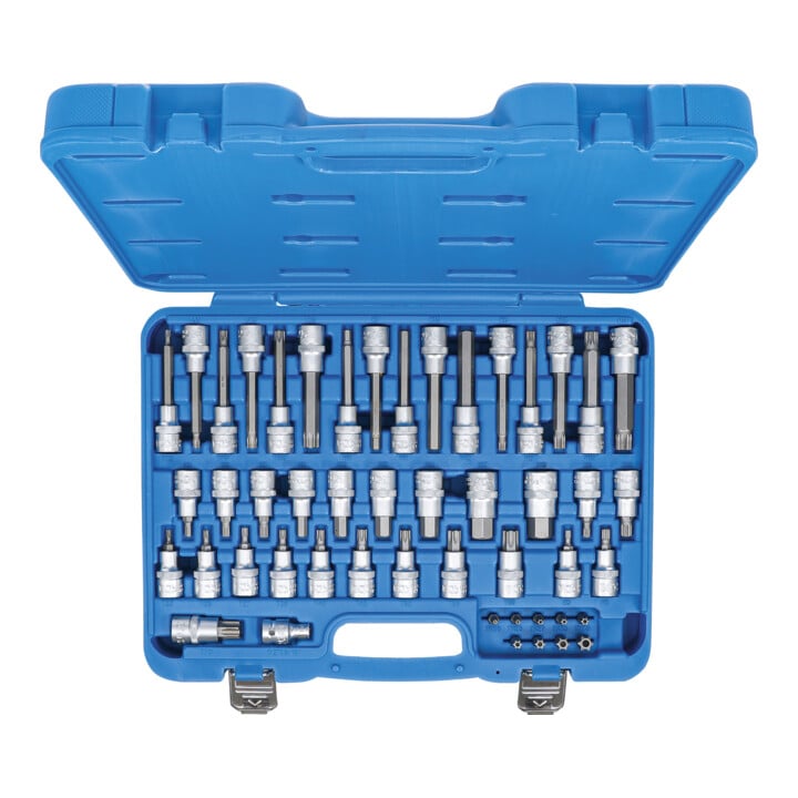BGS bit insteekset aandrijving binnen vierkant 12,5 mm (1/2 inch), buiten zeskant 8 mm (5/16 inch) 49 delig
