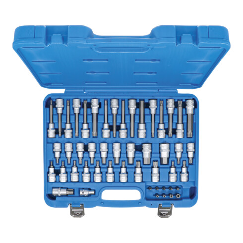 BGS bit insteekset aandrijving binnen vierkant 12,5 mm (1/2 inch), buiten zeskant 8 mm (5/16 inch) 49 delig