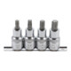 BGS Bit insteekset aandrijving binnen vierkant 12,5 mm (1/2 inch) T-profiel (voor TX) T40 - T55 4 delig-1