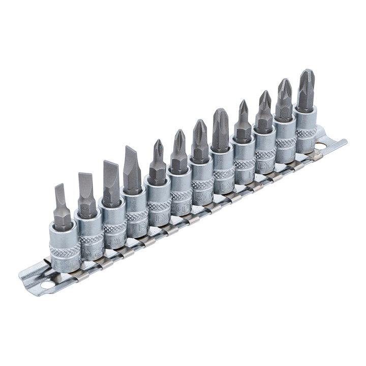 BGS bit-insteekset aandrijving vierkantaandrijving 6,3 mm (1/4") sleuf, kruisgleuf PH, kruisgleuf PZ 12 dlg.