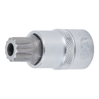 BGS bit inzetaandrijving binnenvierkant 12,5 mm, inwendig meertandig (voor XZN) met boring M16