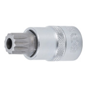 BGS bit inzetaandrijving binnenvierkant 12,5 mm, inwendig meertandig (voor XZN) met boring M16