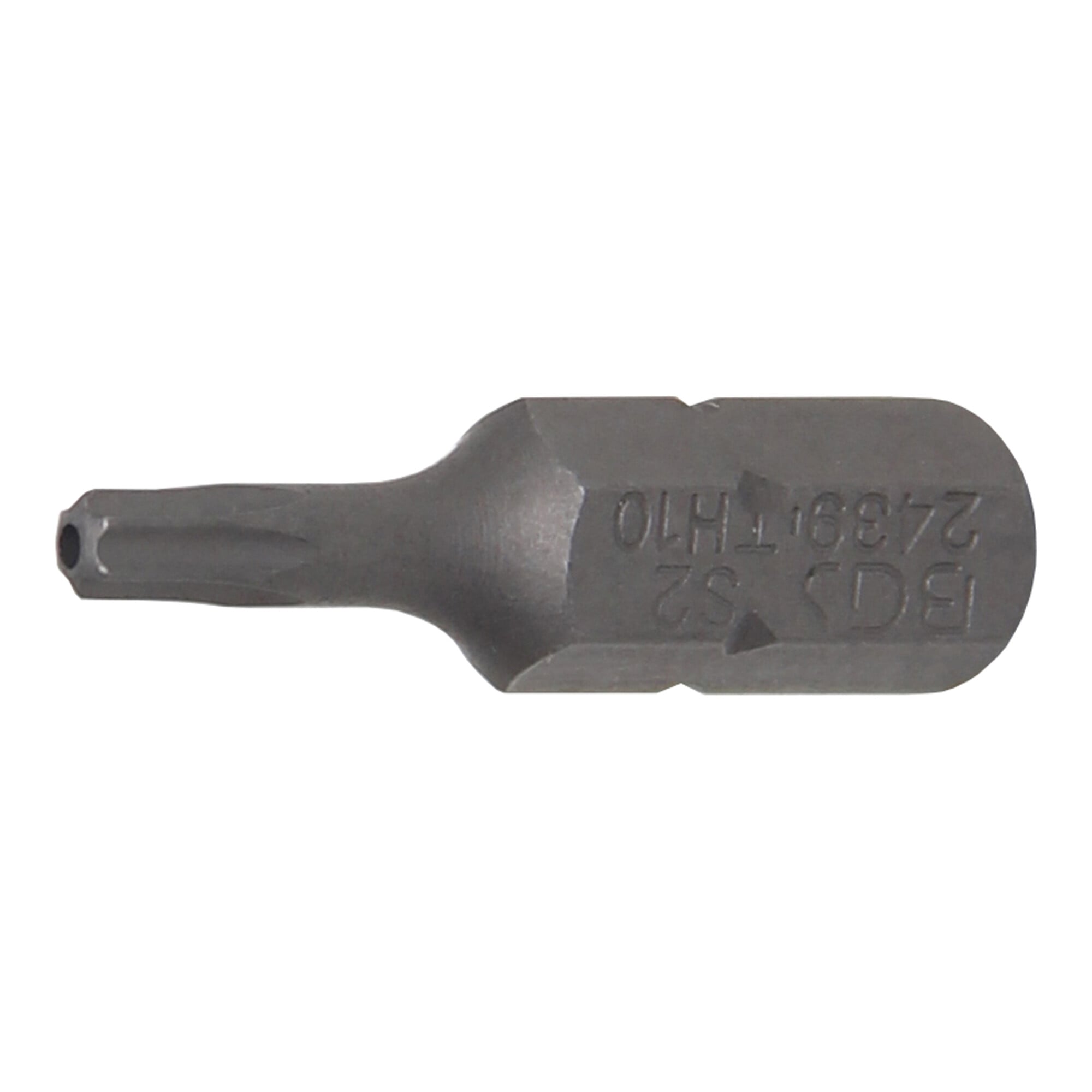 BGS Bit Länge 25 mm Antrieb Außensechskant 6,3 mm (1/4") T-Profil (für TX) mit Bohrung T10 ; BGS technic