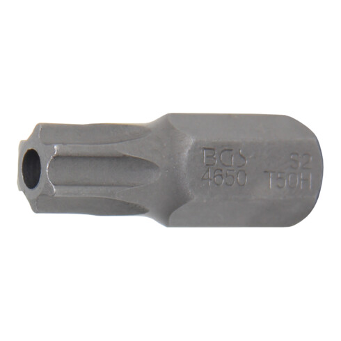 BGS Bit | lengte 30 mm | 10 mm (3/8") buitenzeskant | T-profiel (voor Torx) met boring T50