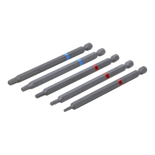BGS Bit-Satz, Antrieb Außensechskant 6,3 mm (1/4"), Innensechskant, T-Profil (für TX), Länge 110 mm, 5-tlg.