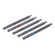 BGS Bit-Satz, Antrieb Außensechskant 6,3 mm (1/4"), Innensechskant, T-Profil (für TX), Länge 110 mm, 5-tlg.-2