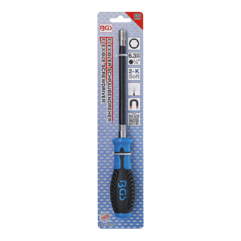 BGS Bit-Schraubendreher für Bits mit flexiblem Schaft 7829, Abtrieb Innensechskant 6,3 mm (1/4")