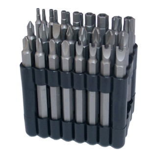 BGS Bit set lange aandrijving buitenzeskant 6,3 mm diverse profielen 32 dlg.