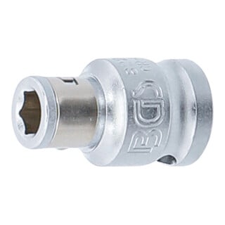 BGS Bitadapter met blokkeerkogel | binnenvierkant 10 mm (3/8") | binnenzeskant 6,3 mm (1/4")