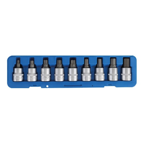 BGS Bitinsteekset aandrijving binnenvierkant 20 mm (3/4 inch) inbus, T-profiel (voor Torx) 9 delig