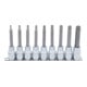 BGS Bitset, aandrijving binnenvierkant 12,5 mm (1/2"), T-profiel (voor TX) met boring, 9-dlg.-1