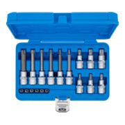 BGS Bitset, aandrijving binnenvierkant 6,3 mm (1/4") / 12,5 mm (1/2"), T-profiel (voor TX) met boring, 18-dlg.-5