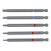 BGS Bitset, aandrijving buitensleutel 6,3 mm (1/4"), binnensleutel, T-profiel (voor TX), lengte 110 mm, 5-dlg.-4