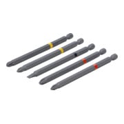 BGS Bitset, aandrijving buitensleutel 6,3 mm (1/4"), kruiskop PH, kruiskop PZ, sleuf, lengte 110 mm, 5-dlg.