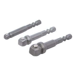 BGS Bohrmaschinen-Kippadapter-Satz Antrieb Außensechskant 6,3 mm (1/4 Zoll) 3 teilig