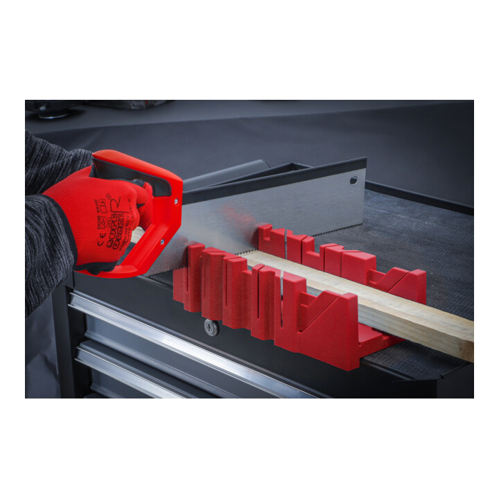 BGS Boîte à onglets matière plastique 300 x 130 x 80 mm avec scie à dos