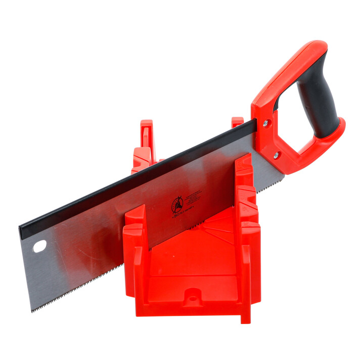BGS Boîte à onglets matière plastique 300 x 130 x 80 mm avec scie à dos