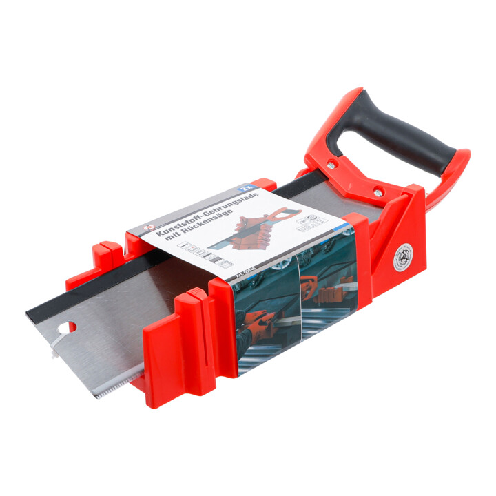 BGS Boîte à onglets matière plastique 300 x 130 x 80 mm avec scie à dos