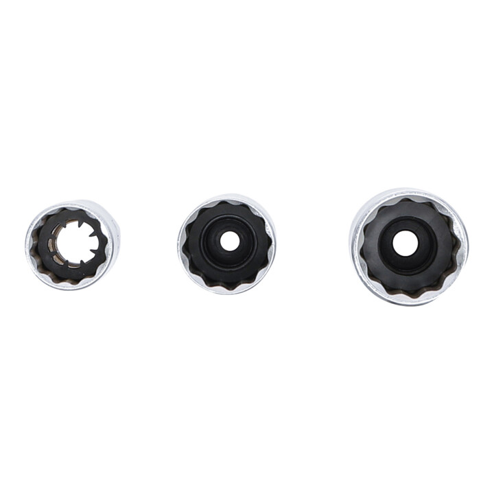 BGS Bougie dopsleutelset Twaalf Vierkant Aandrijving 10 mm (3/8 inch) SW 14 - 16 - 18 mm 3 delig
