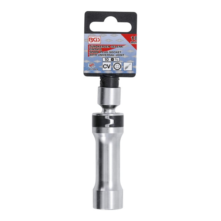 BGS Bougie kniedopsleutel twaalfkant met borgveer | 10 mm (3/8") | 18 mm