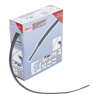 BGS Box gauine termorestringenti, nero, Ø 8 mm, 5 m