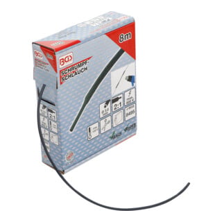 BGS Box gauine termorestringenti, nero, Ø 3 mm, 8 m