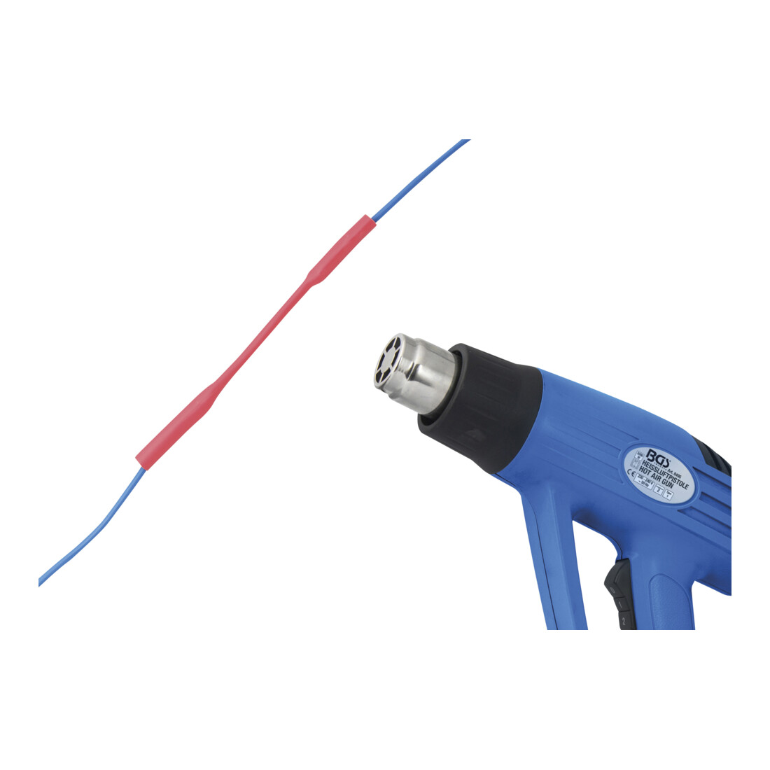 BGS Box gauine termorestringenti, rosso, Ø 8 mm, 5 m