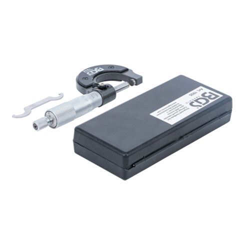 BGS Bügelmessschraube in Holzkassette Genauigkeit 0,01 mm 0 - 25 mm