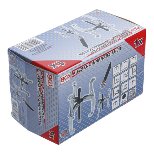 BGS Buiten binnen lagertrekkerset, 3 armig | 25 - 160 mm