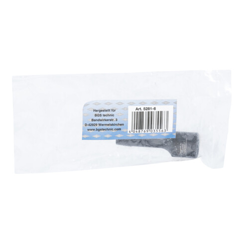 BGS Bussola esagonale / cacciavite con profilo elicoidale, 10 mm (3/8"), 6 mm