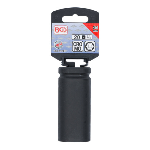 BGS Bussola esagonale, profonda, 20 mm (3/4"), 24 mm
