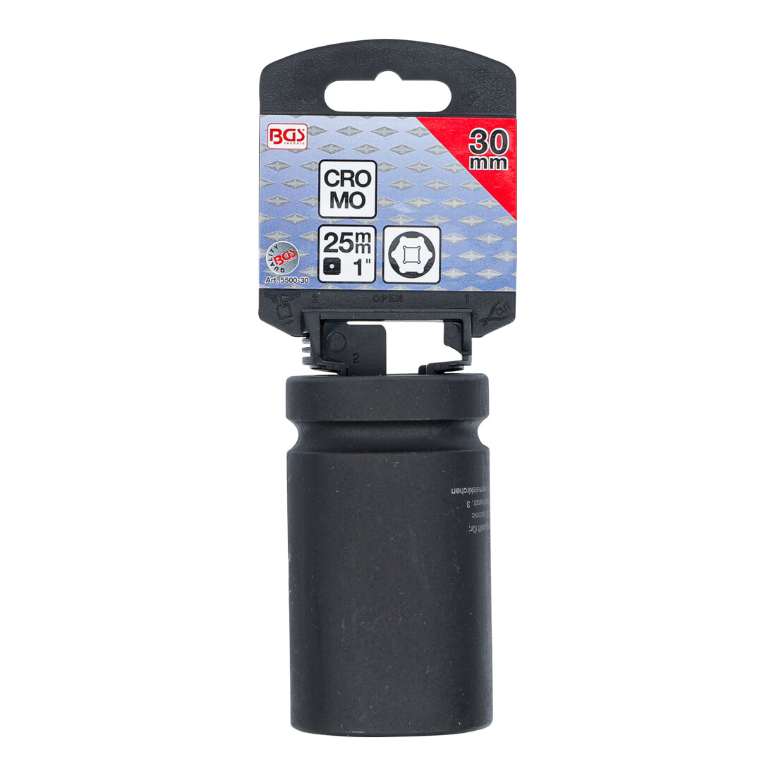 BGS Bussola esagonale, profonda, 25 mm (1"), 30 mm