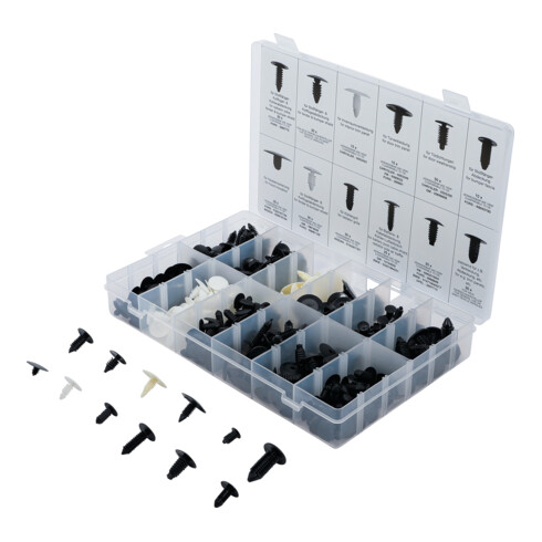 BGS Assortimento clip per GM, VW, Chrysler, BMW, Nissan Ford, 340pz.