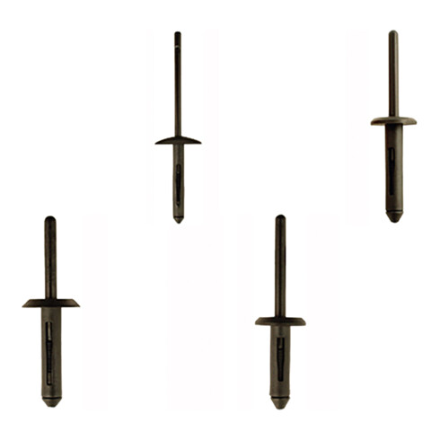 BGS Assortimento rivetti in plastica, per GM, BMW, Chrysler, VW, Ford, 235pz.