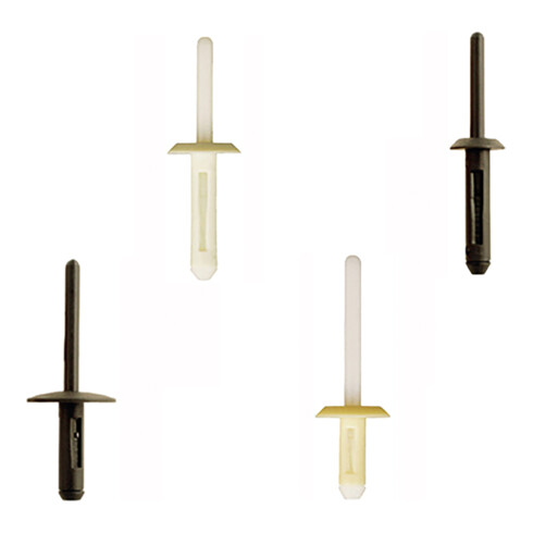 BGS Assortimento rivetti in plastica, per GM, BMW, Chrysler, VW, Ford, 235pz.