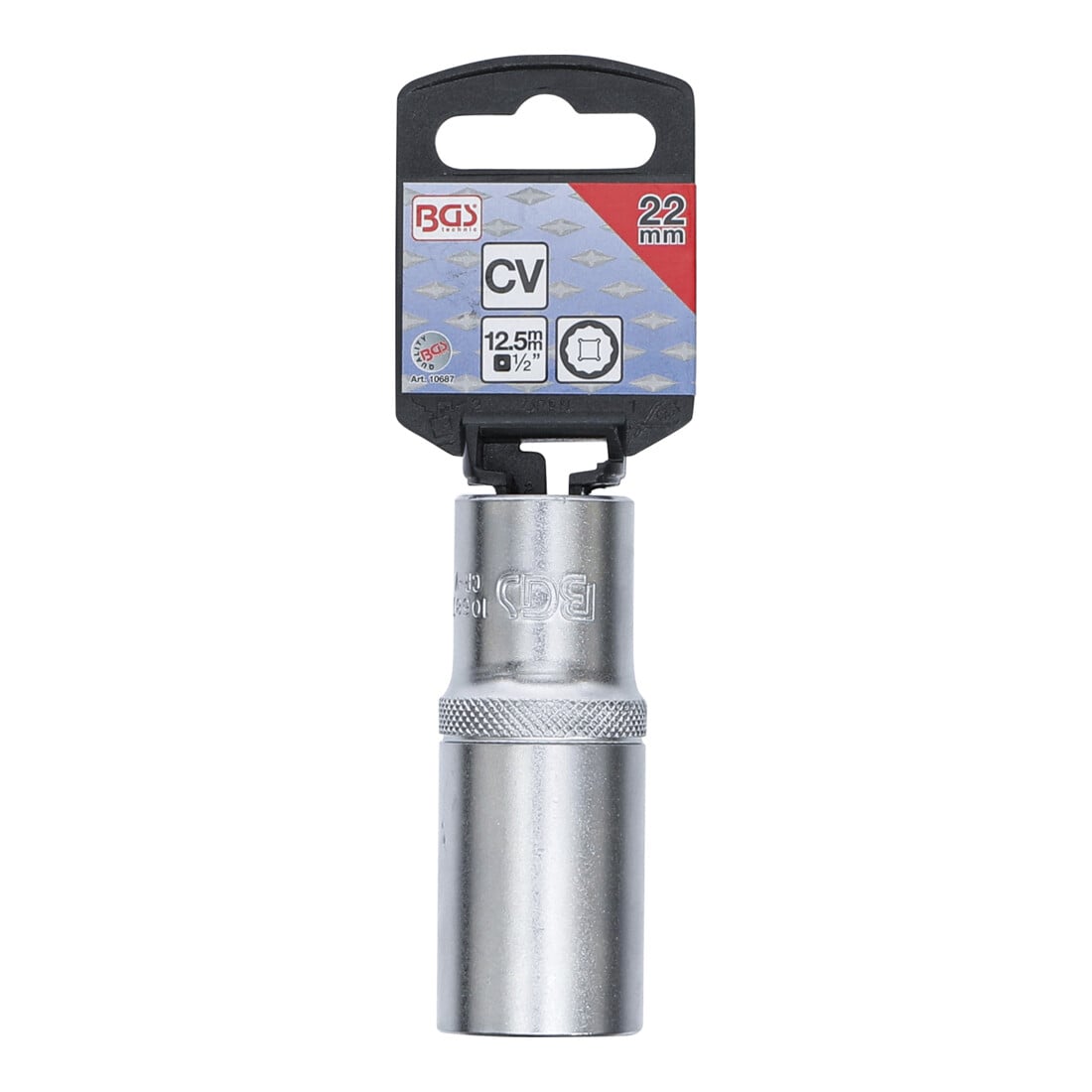 BGS Bussola poligonale, profonda, 12,5 mm (1/2"), 22 mm