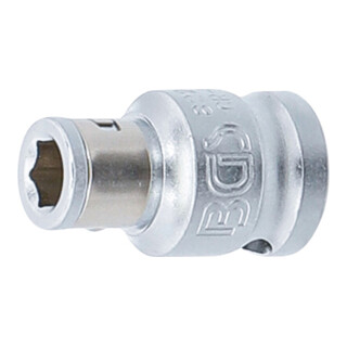 BGS Bussola porta inserti con sfera di tenuta, quadro interno 10 mm (3/8"), esagono interno 6,3 mm (1/4")